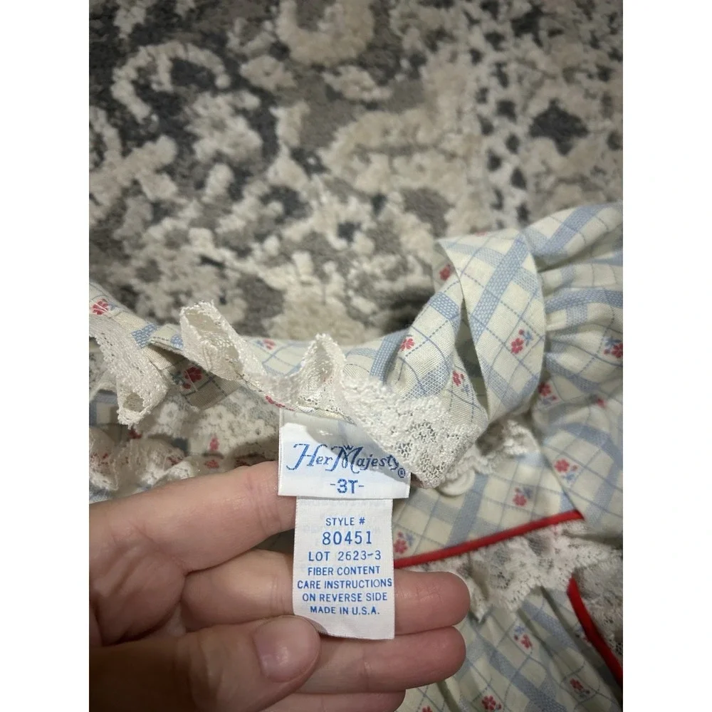 Her Majesty‎ Vintage Girls Floral Dress Size 3t Made In USA